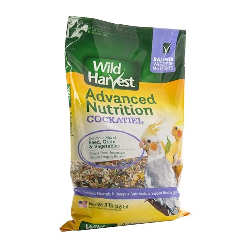Wild Harvest Advanced Nutrition Bird Food for Cockatiel, 8 lbs - size: 8 Pound (Pack of 1)