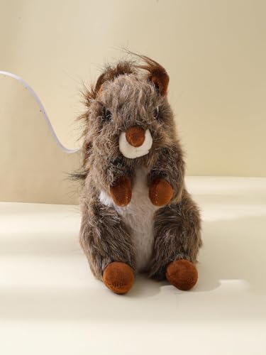 Squirrel Squeaky Dog Toy for Aggressive Chewers, Plush Interactive Dog Toy for Small Medium Large Dogs, Soft Stuffed Puppy Toy for Chewing, Fetch, Tug, Boredom Relief and Indoor Play - style: Squirrels