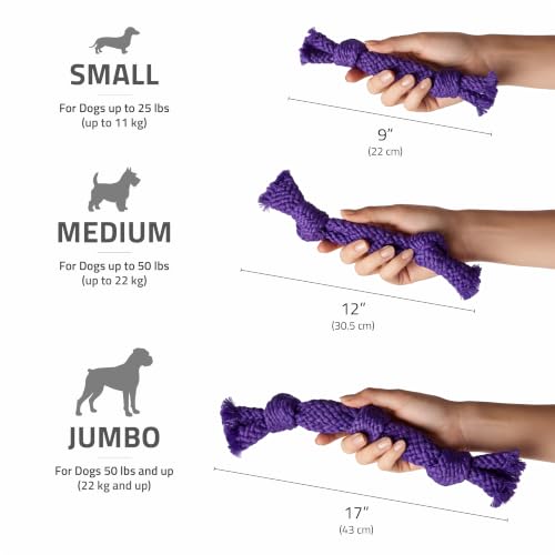 Playology Rope Dog Toys for Large Senior Dogs - Jumbo, Pork Sausage Scent - size: Jumbo Rope, style: Pork Sausage