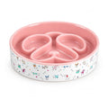 Slow Feeder Dog Bowl, 8” Ceramic Dog Bowls for Medium & Large Breed, Pink﻿ - color: Pink