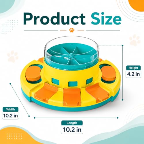 Dog Puzzle Toy Slow Feeder, Interactive Treat Dispenser for Mental Stimulation, Multi-Level Design Boredom Relief Toy for Small Medium Large Dogs