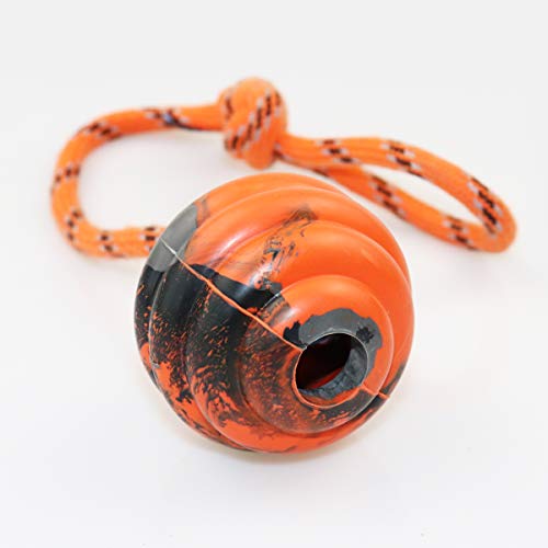 2Pcs Dog Training Ball on Rope - Exercise & Reward Toy for Dogs - Chew, Pull, Throw, Tug & Fetch - Belgian Malinois Gifts - size: 2pcs