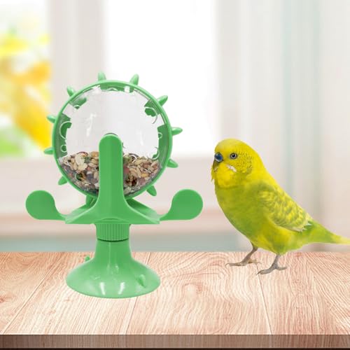 Oooct Bird Foraging Toys, Parrot Rotating Feeders, Bird Chewing Toys, Bird Enrichment Toys, Bird Cage Accessories, Suitable for Birds Parrots Parakeets Cockatiels Conures Lovebirds - color: Green