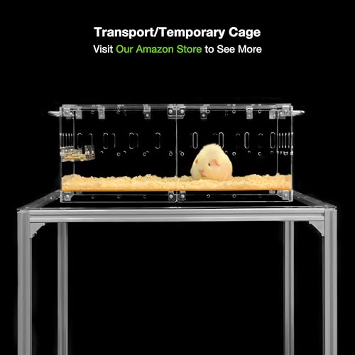 GuineaLoft™ Acrylic Cage (Model-P3) - Small 2x1' Enclosure w/Lid & Bottom - color: Model-P3