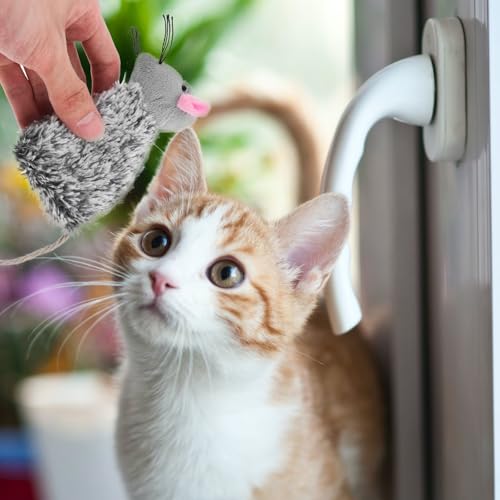 Ipetboom Plush Cat Toy with Realistic Movement 3pcs Plush for Cats - color: 3pcs