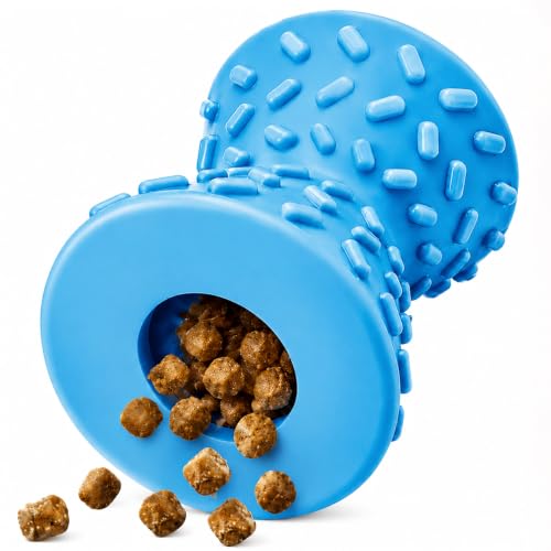 Treat Dispensing Dog Toys,Interactive Puzzle Toy for Small Dogs,Slow Feeder - color: Sky blue, size: Small