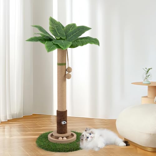 Woochpet Tall Cat Scratching Post,Cat Toys,Cat Scratcher Tree for Large Cat - color: Green