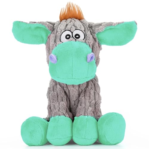 loncoldy Dog Toys, Interactive Dog Squeaky Toys, Tough Crinkle Stuffed Animal Chew Toy for Medium, Small, Puppy Breeds, Plush Toy to Keep Them Busy, Pet Toys for Dogs - color: lake blue