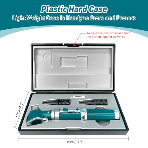 Scian Otoscope - Ear Scope with Light, Ear Infection Detector and Pocket Ear Checker Kit with 3X Magnify Lens, Suitable for Kids, Adults, Doctors, Pets(Green) - color: Green