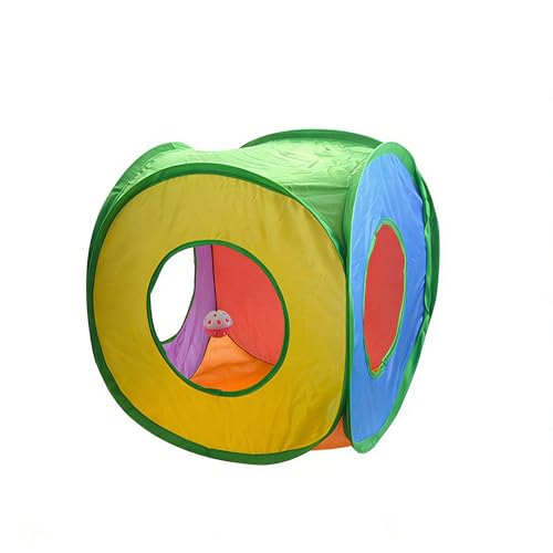 Cat Play Tunnel,Occupiedpet Collapsible Cube Tent with 3 Entry Points - color: Colorful
