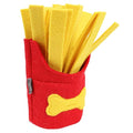 TEHAUX Dog French Fry Snuffle Toy Felt Slow Feeder Training Puzzle Squeaky Pet Interactive Toy Food Dispensing Enrichment Mat for Dogs 8.46X6.69X3.14 in