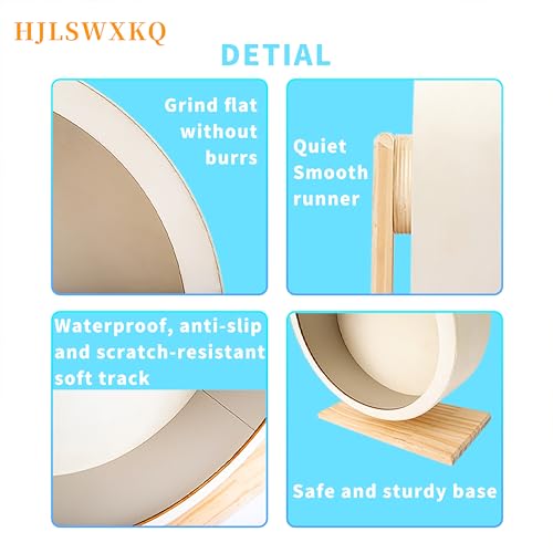 9 inch Silent Wooden Hamster Wheel with Removable Track - size: 9in