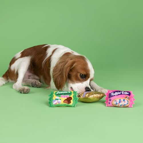 Fringe Studio Plush Dog Toy, 3 Pieces Set, Egg-STRA Sweets, Petshop Collection (662100) - style: Egg-Stra Sweets