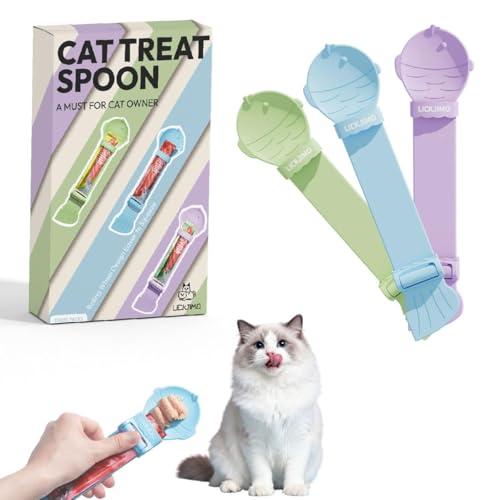 3PC Churu Spoon for Kitten with Roller,Easier to Squeeze - color: 3 pack spoons