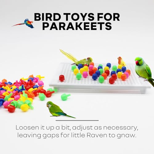 QBLEEV Parrot Puzzle Toys for Parakeets, Cockatiel & Conure - Bird Intelligence Training & Foraging Toys - color: Building Blocks Toy
