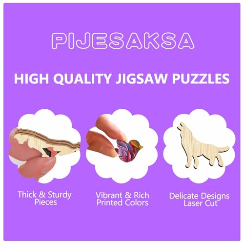 Colorful Dachshund Wooden Puzzles for Adults 180 Pieces, L-13.4 * 8.7in - size: Large