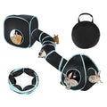 BWOGUE Bunny Tunnels & Tubes, 3-in-1 Collapsible Rabbit Hideout Toy Set - color: Blue