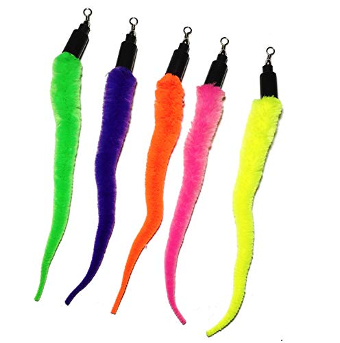 Pet Fit For Life 5 Piece Replacement Pack of Worms for Cat and Kitten Toy - style: 5 Squiggly Worms
