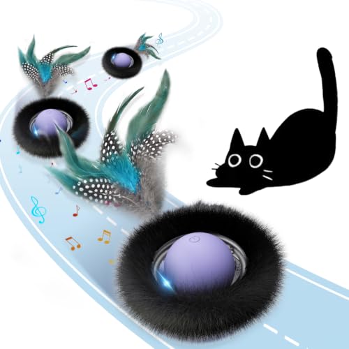 Interactive Cat Toy Ball-Automatic Motion Activated Moving Ball Toys - color: Periwinkle