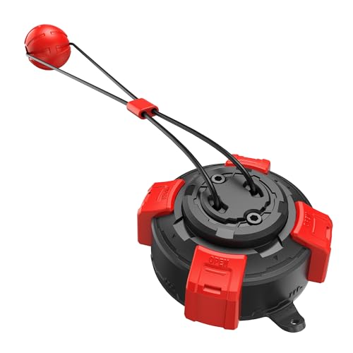 Dog Suction Cup Tug of War Toy, Interactive Self Play Dog Ball Toy with Chew Rope, Indestructible Bite Resistant Pet Training Tug Toy for Small Medium Large Dogs (Black red)