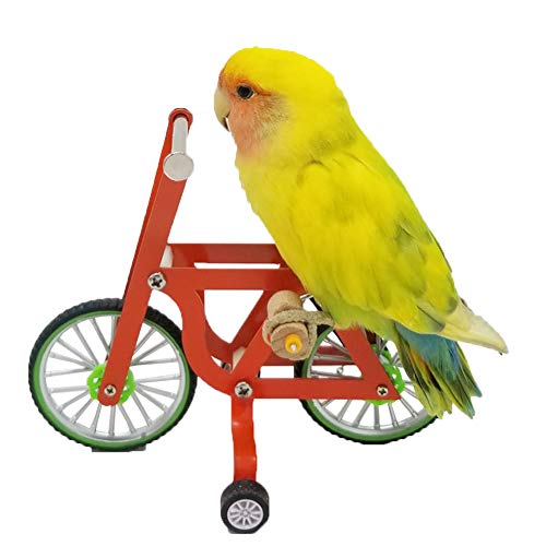 QBLEEV Bird Intelligence Training Toy - Parrot Puzzle Bicycle for Birds - color: Small Bicycle Toy