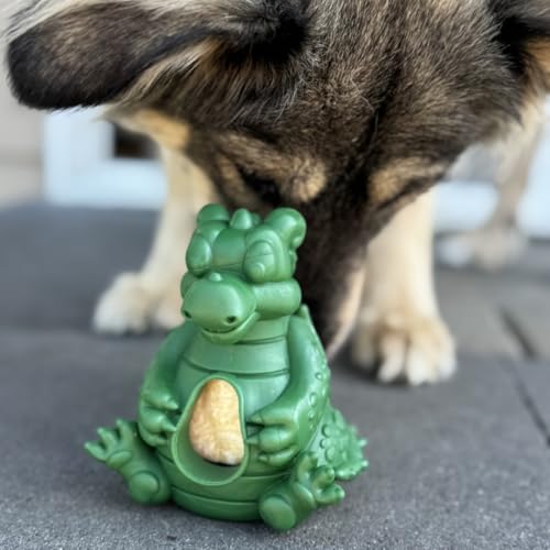 Yeti Puff & Play Interactive Dog Toy, Nugget Treat Dispenser, Green Dragon - color: Green - Dragon