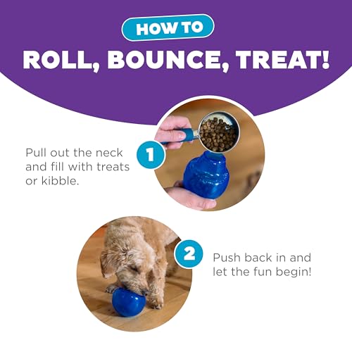 Outward Hound Lil' Snoop Interactive Treat Dispensing Dog Toy, Blue, 3.9" - color: Blue Lil Snoop