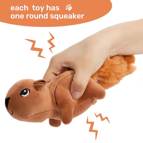 Hollypet Squeaky Hide and Seek Dog Toys for Small and Medium, Squirrel - style: Squirrel