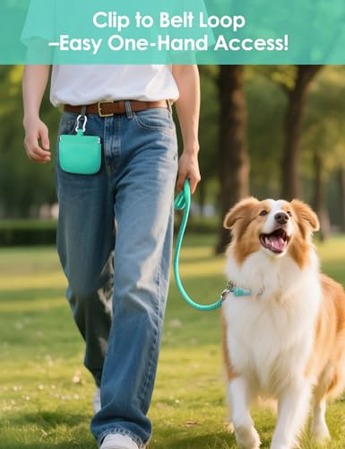 1 Cup Silicone Dog Training Treat Pouch(Turquoise) - color: Turquoise