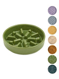 Ceramic Slow Feeder Dog Bowl, Green, Small - color: Lights-Green, size: Small
