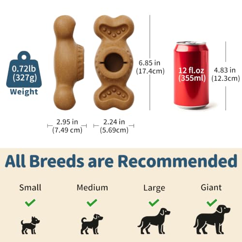 Enrichment Frozen Dog Treat Dispensing Interactive Chew Toy, Brown - color: Brown