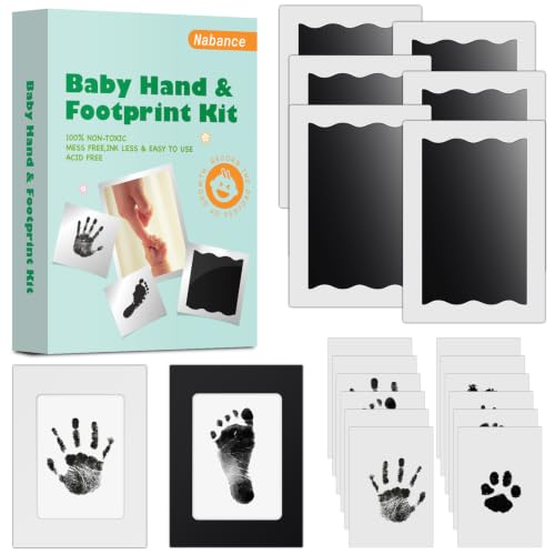Nabance Baby Footprint Kit, Inkless Baby Hand and Footprint Kit, 6 Pack - size: 6-Pack, Regular 2.3" x 3.7"