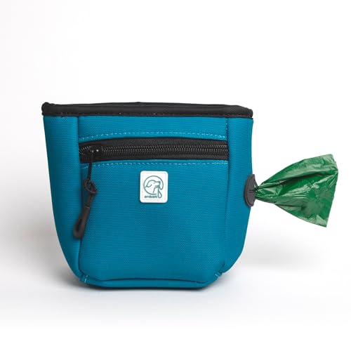 Embark Dog Treat Pouch - Waterproof Training Bag & Portable Water Bowl - color: Teal