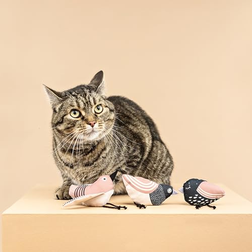 Fringe Studio, Under My Wings, Durable Cotton Canvas Cat Toy, 3PCS Set, PetShop Collection (904029) - color: Under My Wings