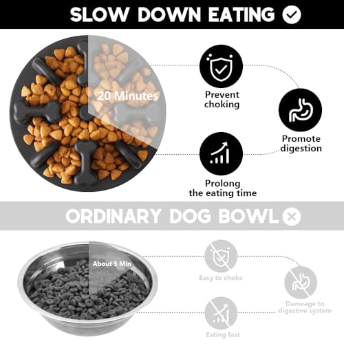 Soft Silicone Anti-Choking Puzzle Slow Feeder Insert for Dogs, Compatible with Regular Elevated Dog Bowls - color: Black, size: Small