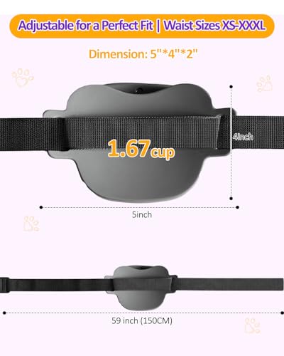 2-Pack Dog Treat Pouch with 2 Clickers, Silicone, Magnetic, Extra-Long Belt