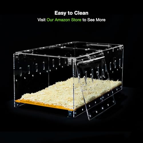 GuineaLoft™ Acrylic Cage (Model-P3) - Small 2x1' Enclosure w/Lid & Bottom - color: Model-P3