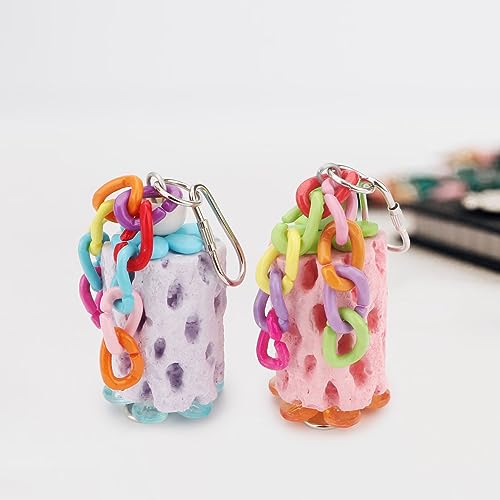 Wontee Bird Calcium Chew Grinding Treats Toy for Parrots (Small-5.5") - size: Small-5.5"