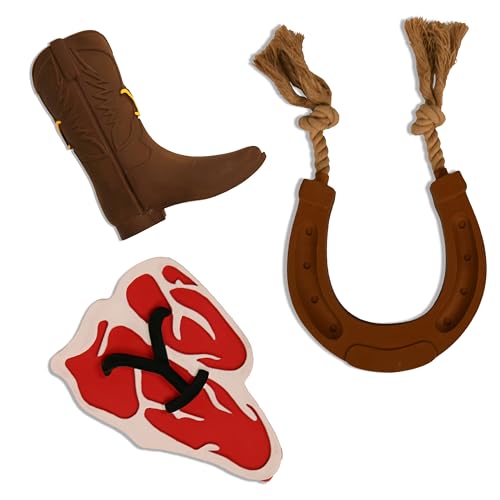 Yellowstone, Plush & Chew Toys for Dogs, Variety Gift Set, Cowboy Bundle - style: Cowboy Boot Bundle