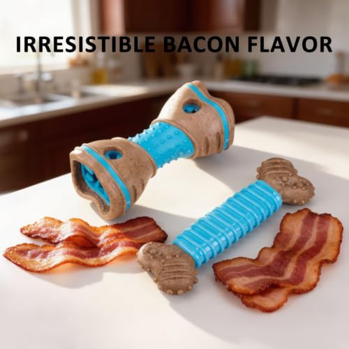 Dog Puzzle Chew Toy Durable Interactive Nylon Toys - color: Blue