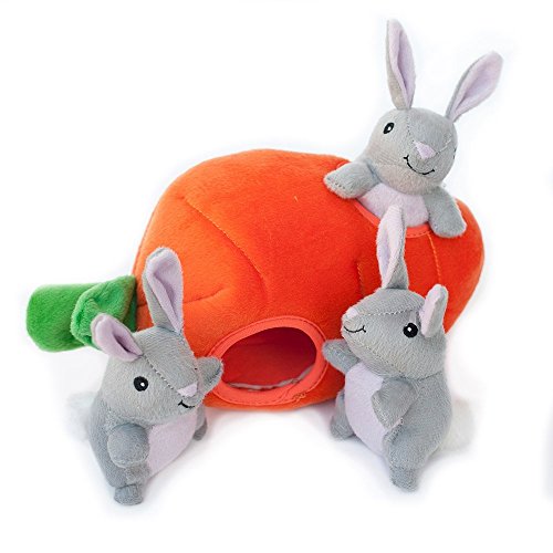 ZippyPaws Burrow Interactive Dog & Puppy Toys for Boredom - Bunny n' Carrot