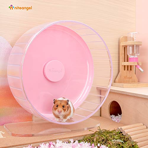 Niteangel Super-Silent Hamster Exercise Wheels: Quiet 11 inch Running Wheel - color: Pink, size: Large