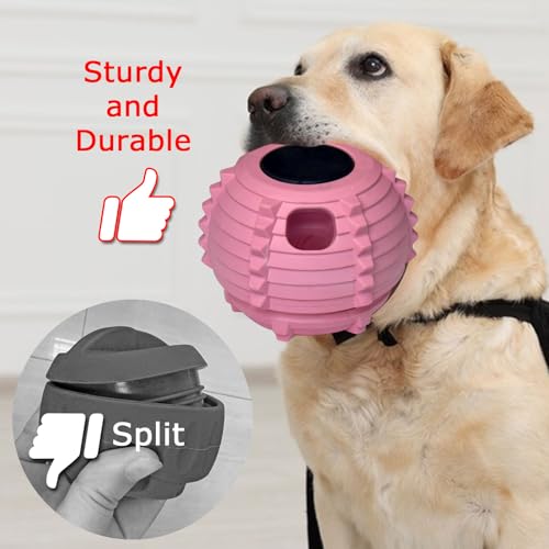 XHX Long-Lasting Interactive Dog Toy Safe for Medium and Large Dogs 25-75 lbs(Pink, Medium) - color: Pink, size: Medium