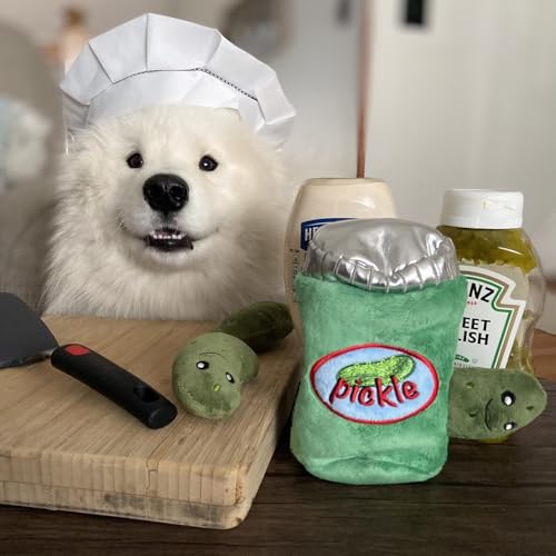 CHEWFFON Dog Interactive Toy, Plush Hide and Seek Burrow Puzzle - style: Pickle