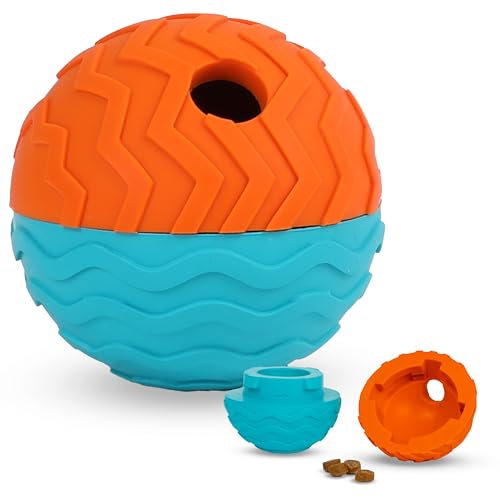 Brightkins Tough & Tumble 2 Piece Treat Dispenser: Small Textured Ball