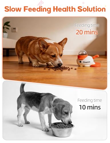 Dog Treat Dispenser Puzzle Toy, Interactive Slow Feeder Bowl for Cats and Dogs, Mental Stimulation Enrichment Toy, Indoor Pet Feeder with Silicone Mat to Keep Pets Busy,Multiple Colors (White) - color: white