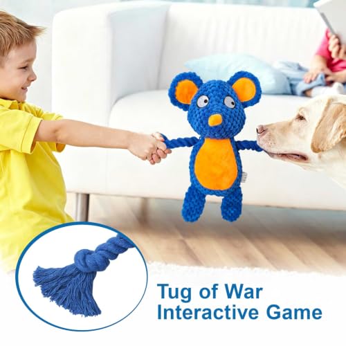 Dog Toys, Dog Squeaker Toys with Crinkle Paper (Blue Mouse) - color: Blue Mouse