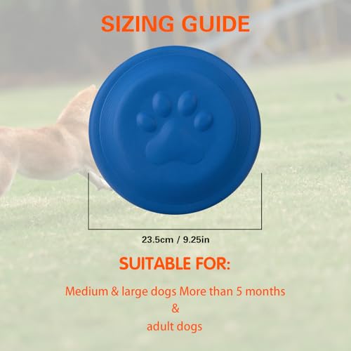 NAITELI Flyer-Soft Flying Disc Fetch Toy-for Medium/Large Dogs - color: Blue, size: Large