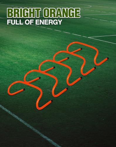 Agility Hurdles 6" Speed Agility Training Hurdles, Sturdy Hurdles Training Equipment Set for Kids,Athletes,Soccer,Basketball - color: Orange 30 Pack
