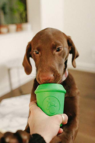 SodaPup Coffee Cup – Durable Dog Treat Dispenser & Chew Toy Made in USA from Non-Toxic, Pet Safe, Food Safe Natural Rubber Material for Mental Stimulation, Problem Chewing, Calming Nerves, & More